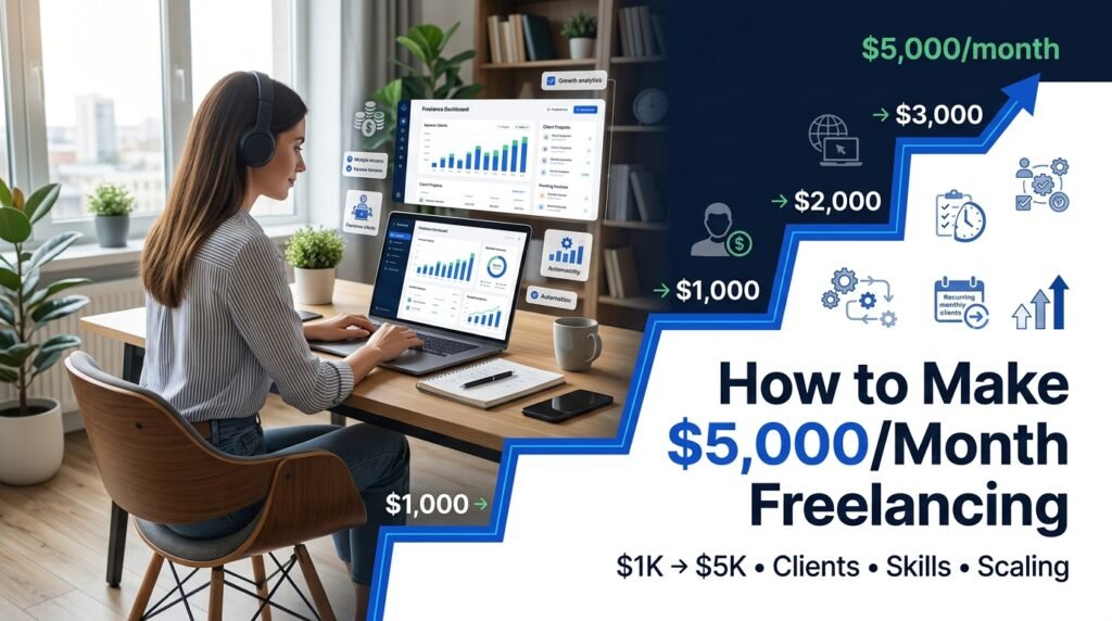 How to Make $5,000/Month Freelancing: A Realistic Roadmap From $1,000 to $5,000